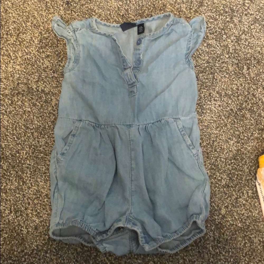 Infant girls jean romper